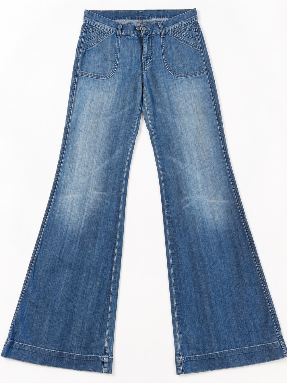 7 For All Mankind High Rise Trouser Flare Jeans Size 28 Made in USA
